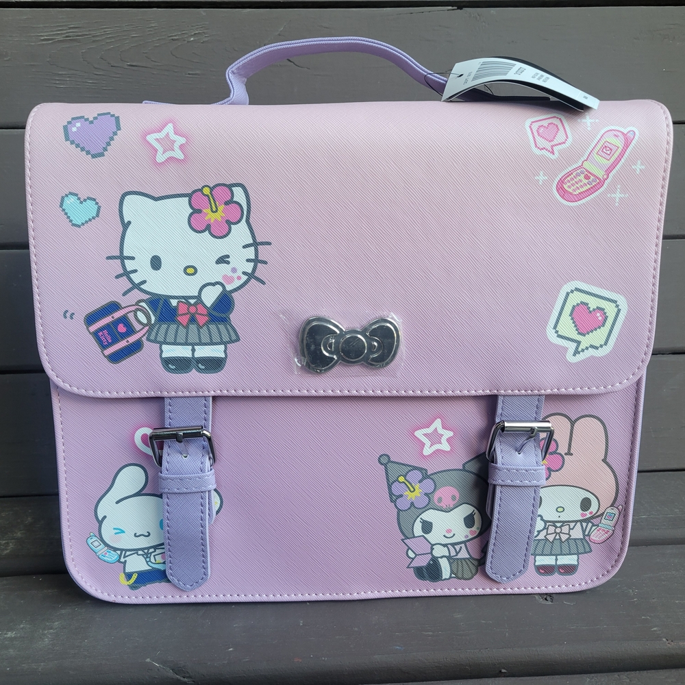 Hello Kitty And Friends Pink and Purple Satchel Backpack